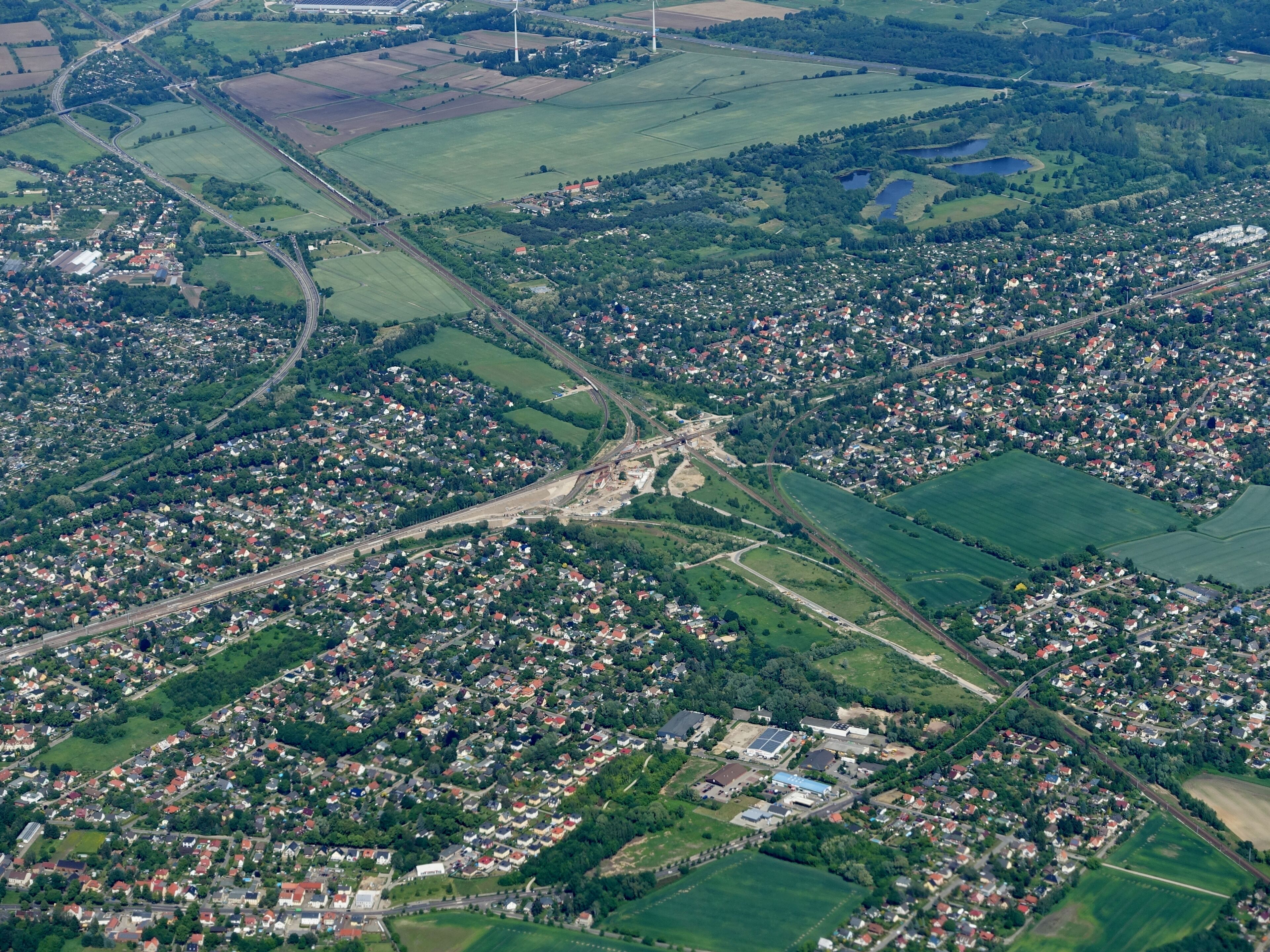 Baustelle am Karower Kreuz des Berliner Außenrings 2018, Berlin, Deutschland