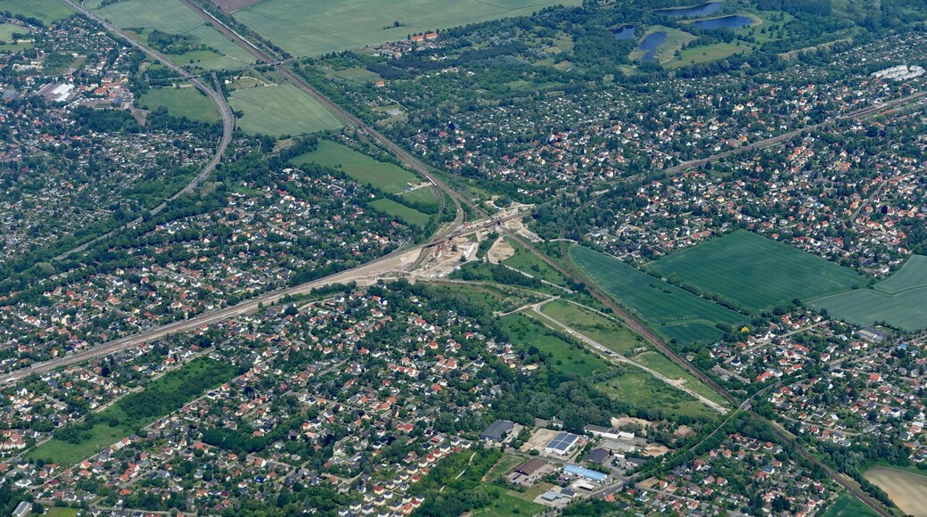 Baustelle am Karower Kreuz des Berliner Außenrings 2018, Berlin, Deutschland