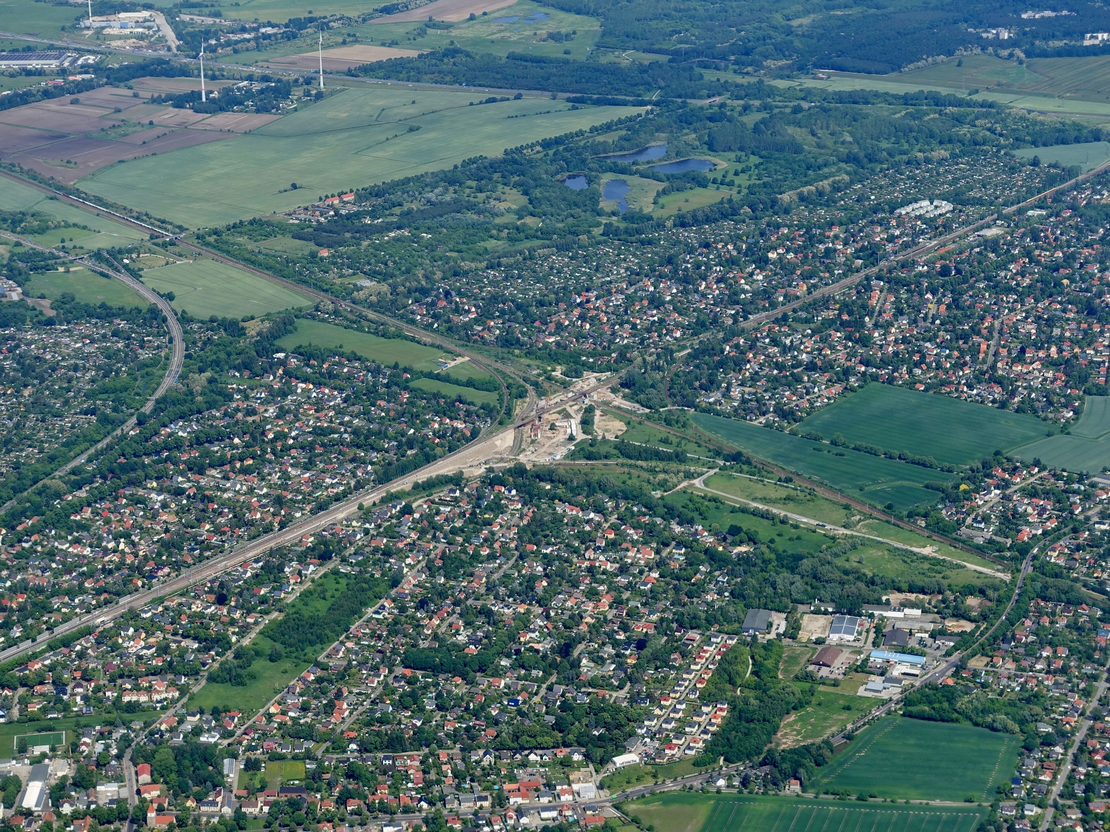 Baustelle am Karower Kreuz des Berliner Außenrings 2018, Berlin, Deutschland