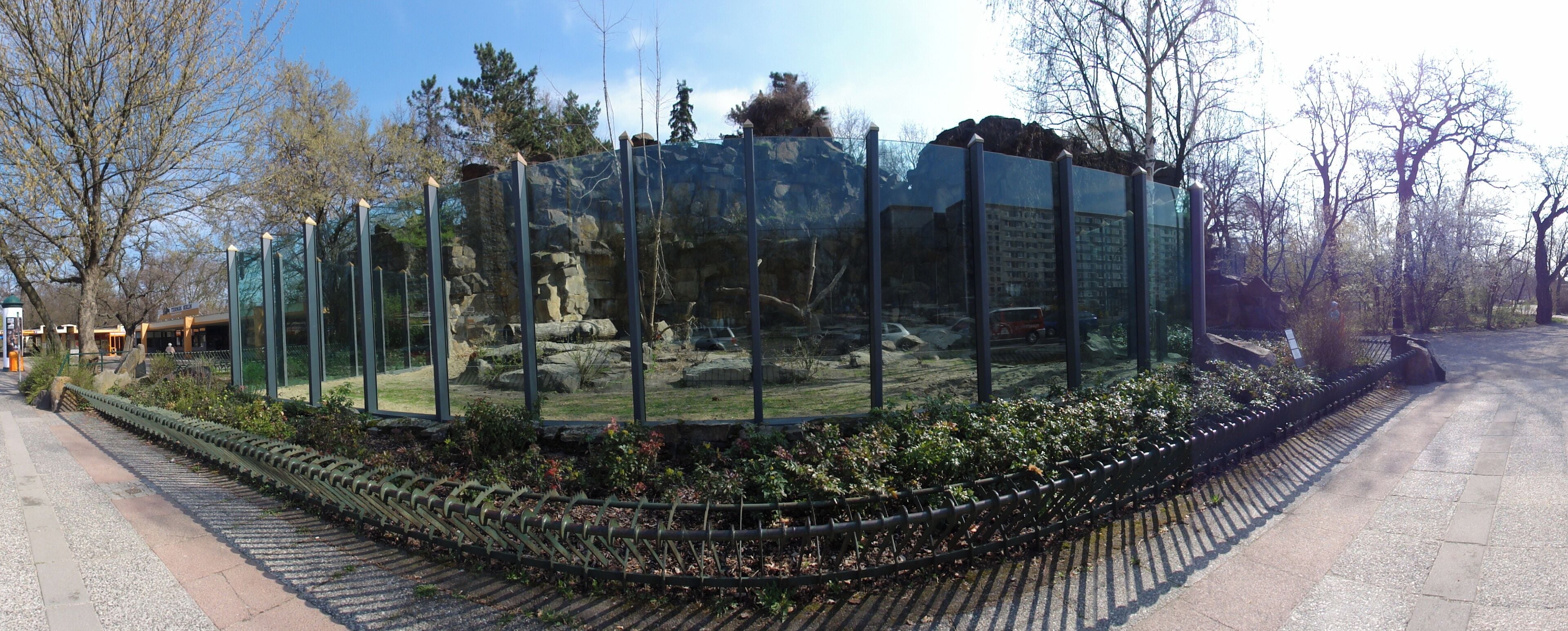 Friedrichsfelde Tierpark Berlin Bärenschaufenster mit 2 Bären