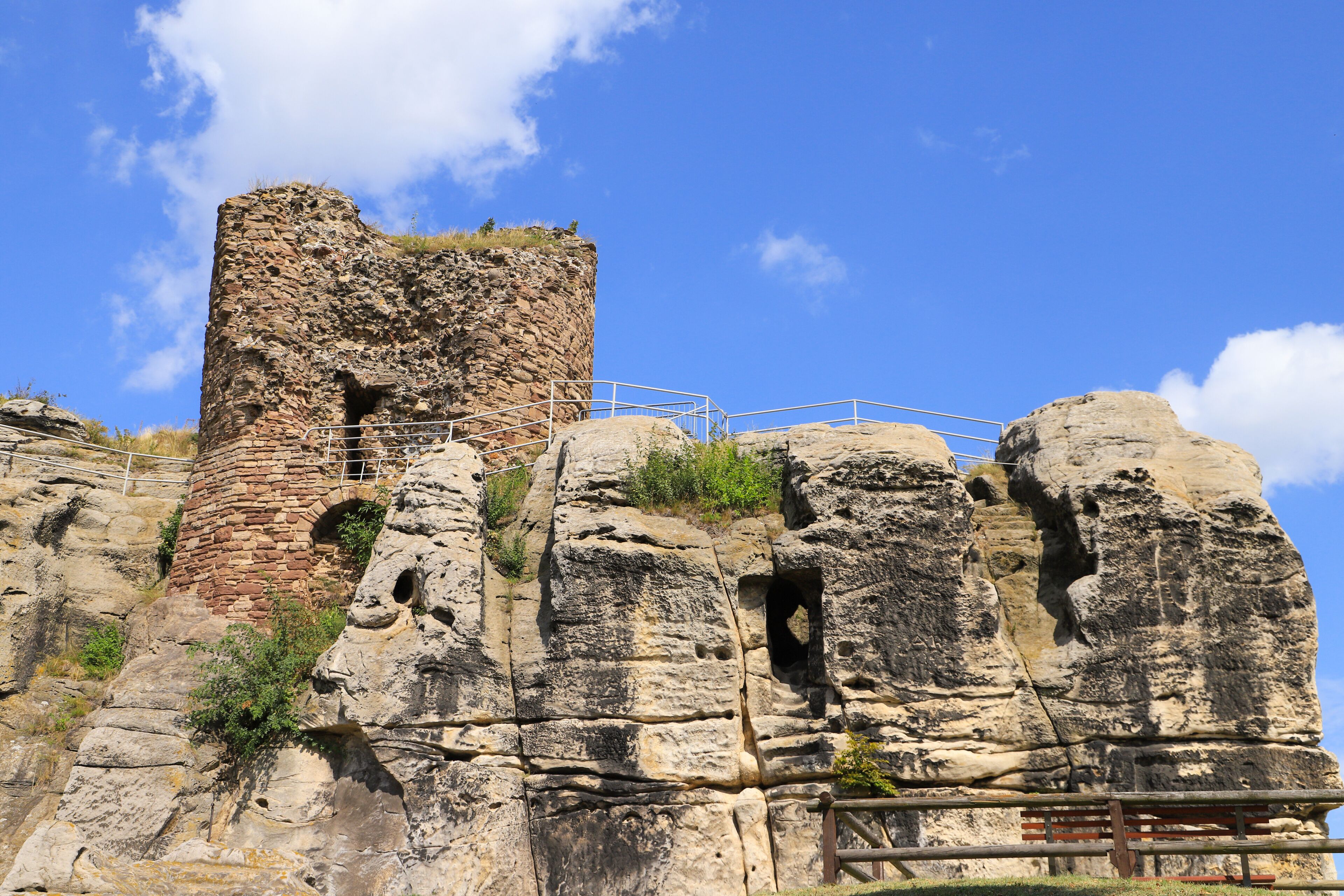 View to Regenstein Castle and Fortress in Blankenburg, Harz -  Germany