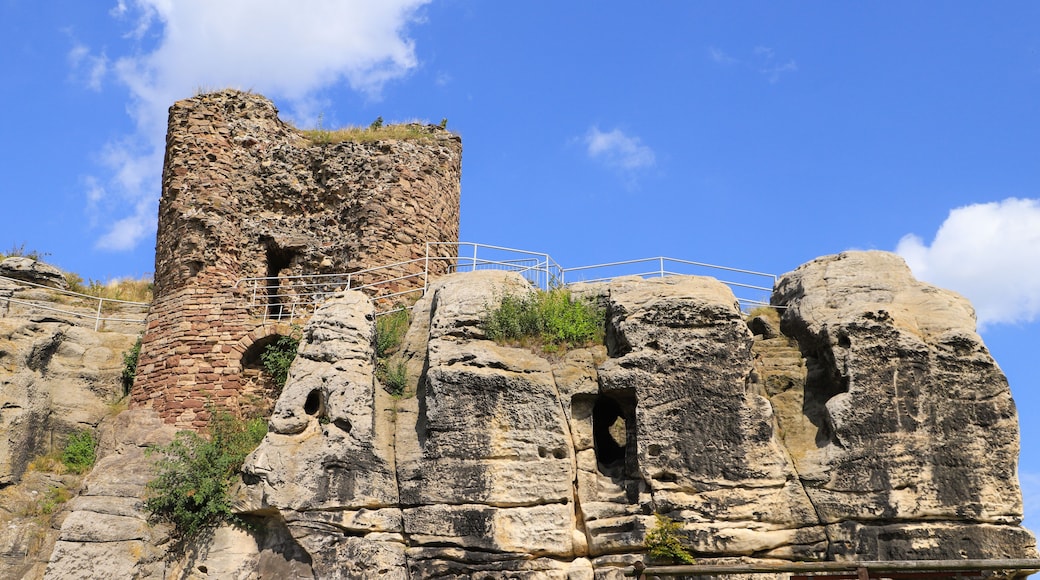 View to Regenstein Castle and Fortress in Blankenburg, Harz - Germany