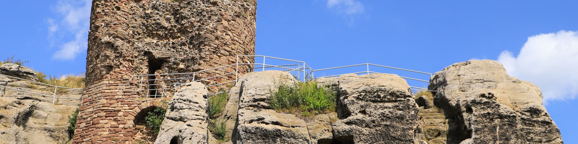 View to Regenstein Castle and Fortress in Blankenburg, Harz - Germany