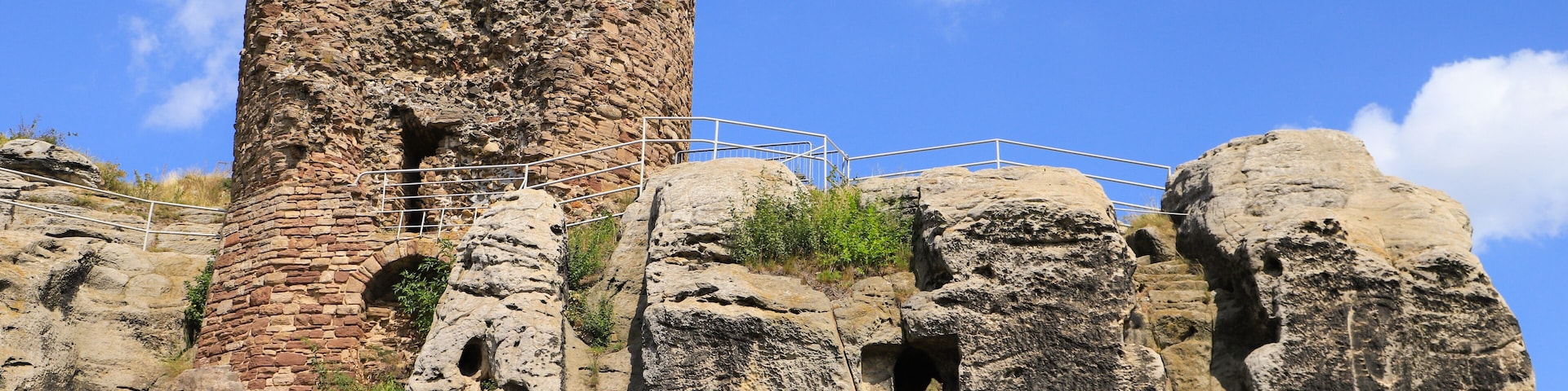 View to Regenstein Castle and Fortress in Blankenburg, Harz - Germany