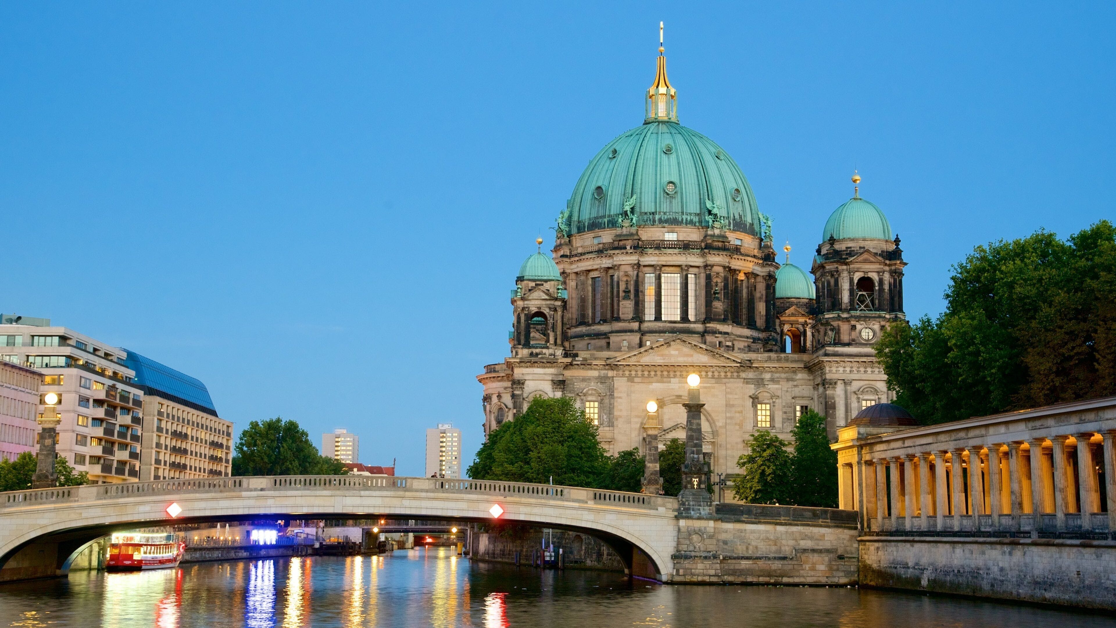 Mitte which includes a river or creek and heritage architecture