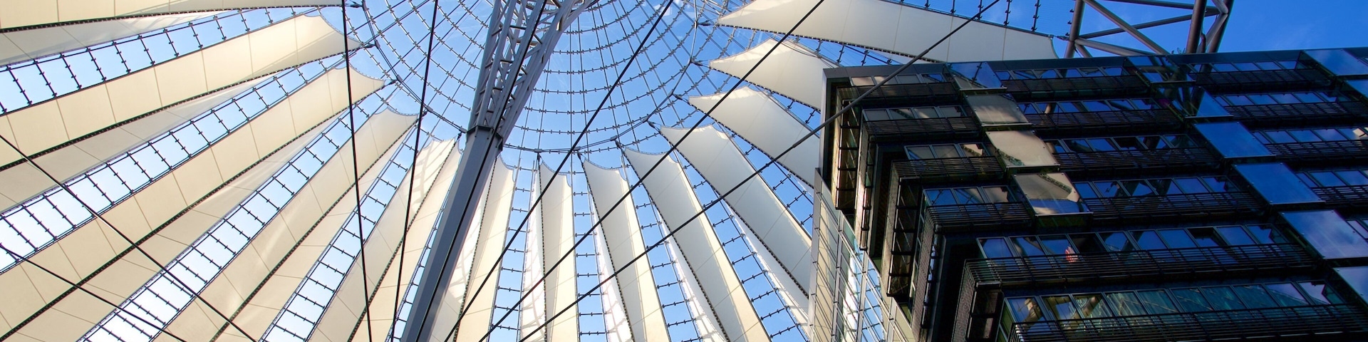 Mitte which includes modern architecture and a city
