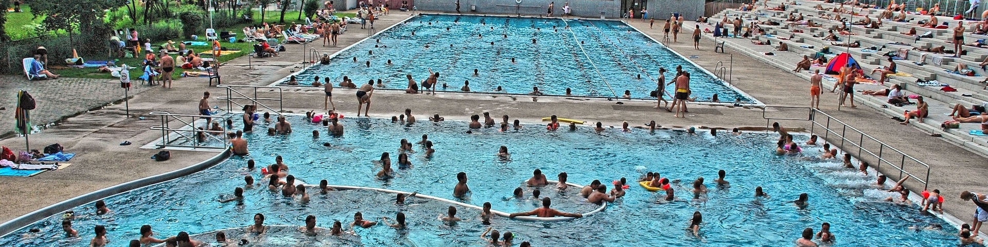 Open air Dante-Swimming Pool at Munich (former Olympics of 1972)