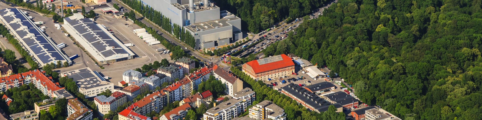 Germany, Bavaria, Munich, Sendling heating plant at Isar river; Shutterstock ID 338819783