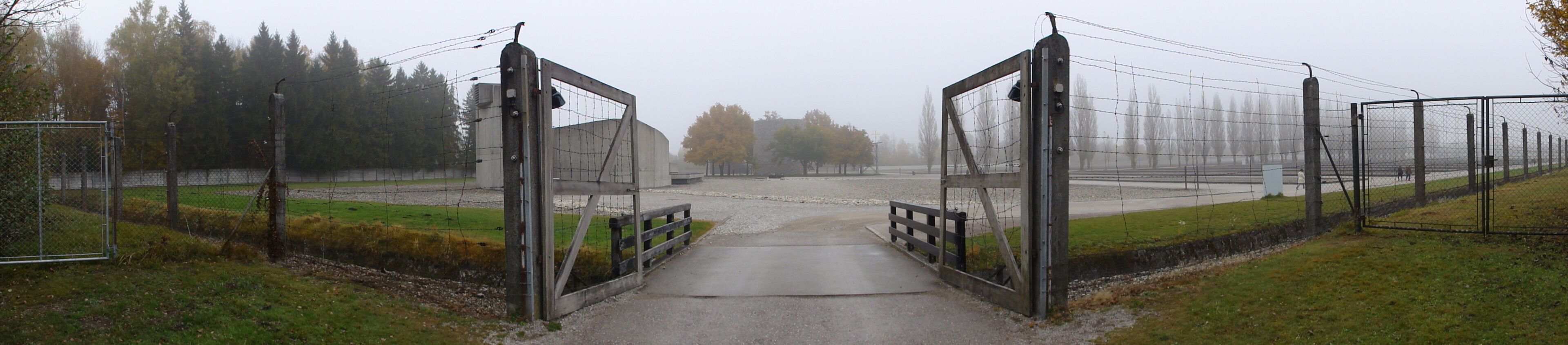 Dachau, concentration camp, old entry (panorama)