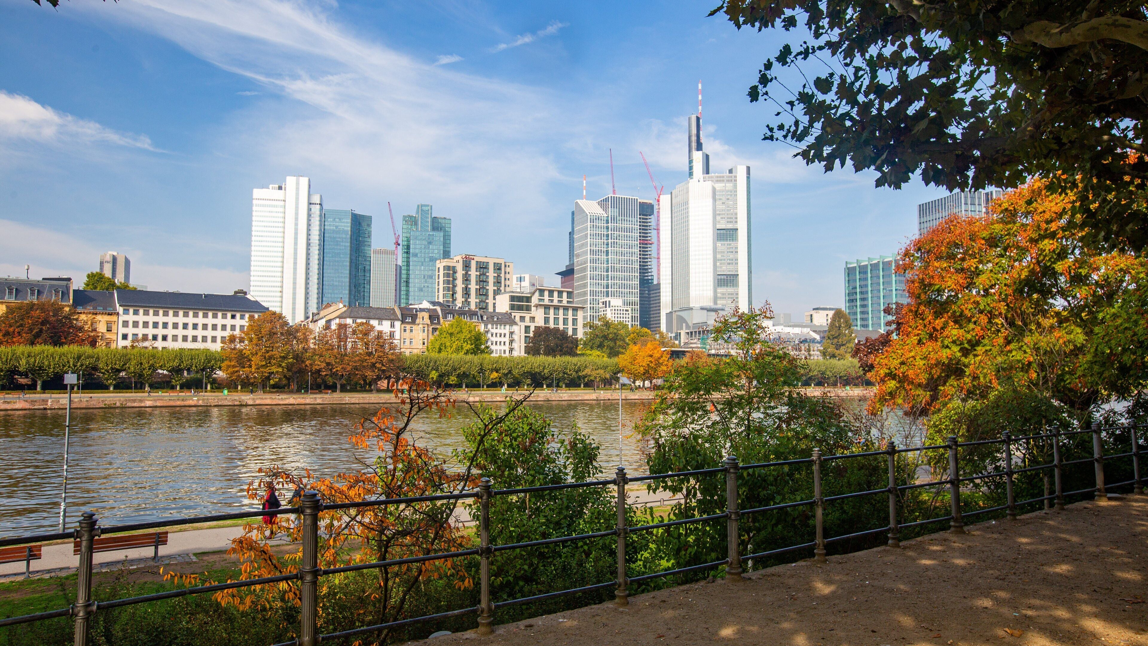 Sachsenhausen featuring a river or creek and a city
