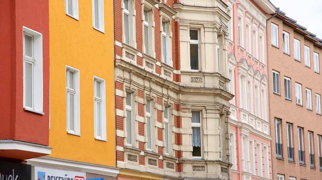 Neukoelln showing a house and a city