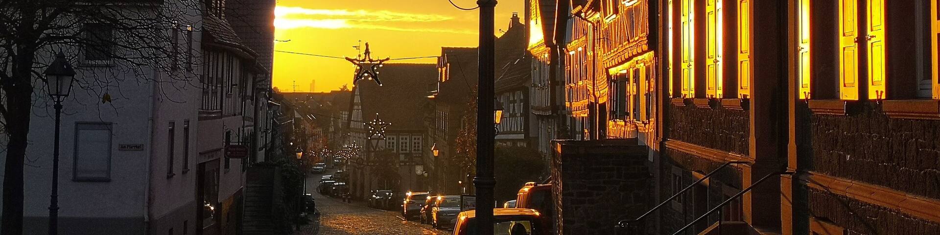 Sunset in the old town