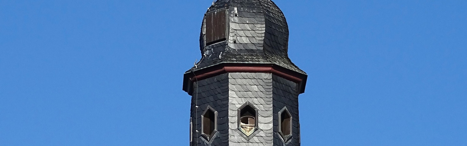 Walberberg, Rheindorfer Burg: partial view of the tower