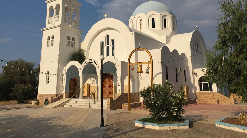 The church of Agioi Anargyroi in the village of Skala on the island of Agistri, Greece.
