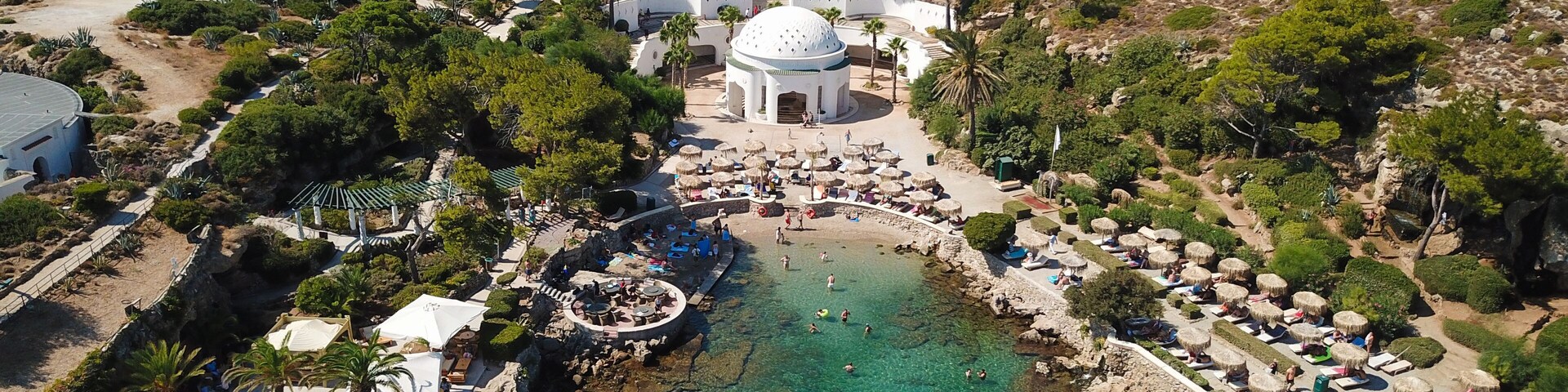 Kallithea Springs and thermes in Rhodos, Greece