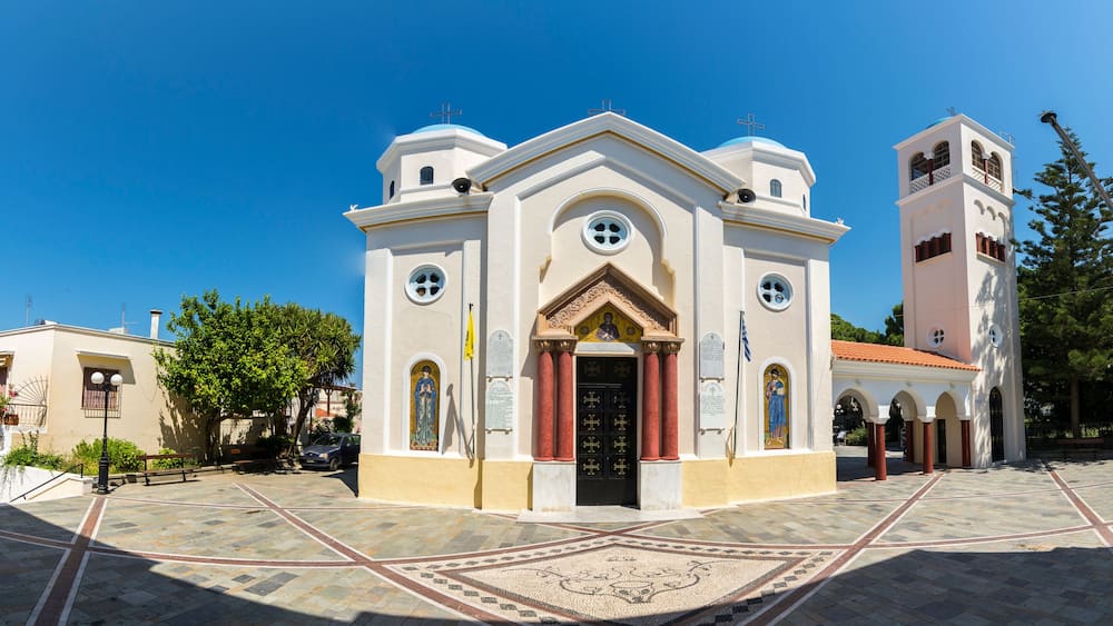 Beautiful street view in Kos Island. Kos Island is a popular tourist destination in Greece.