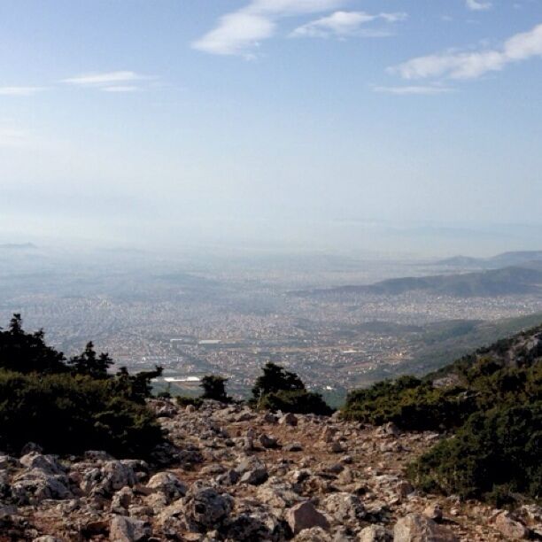 View of Athens from Flampouri lodge. A good starting point for hiking and the perfect place to enjoy your lunch!