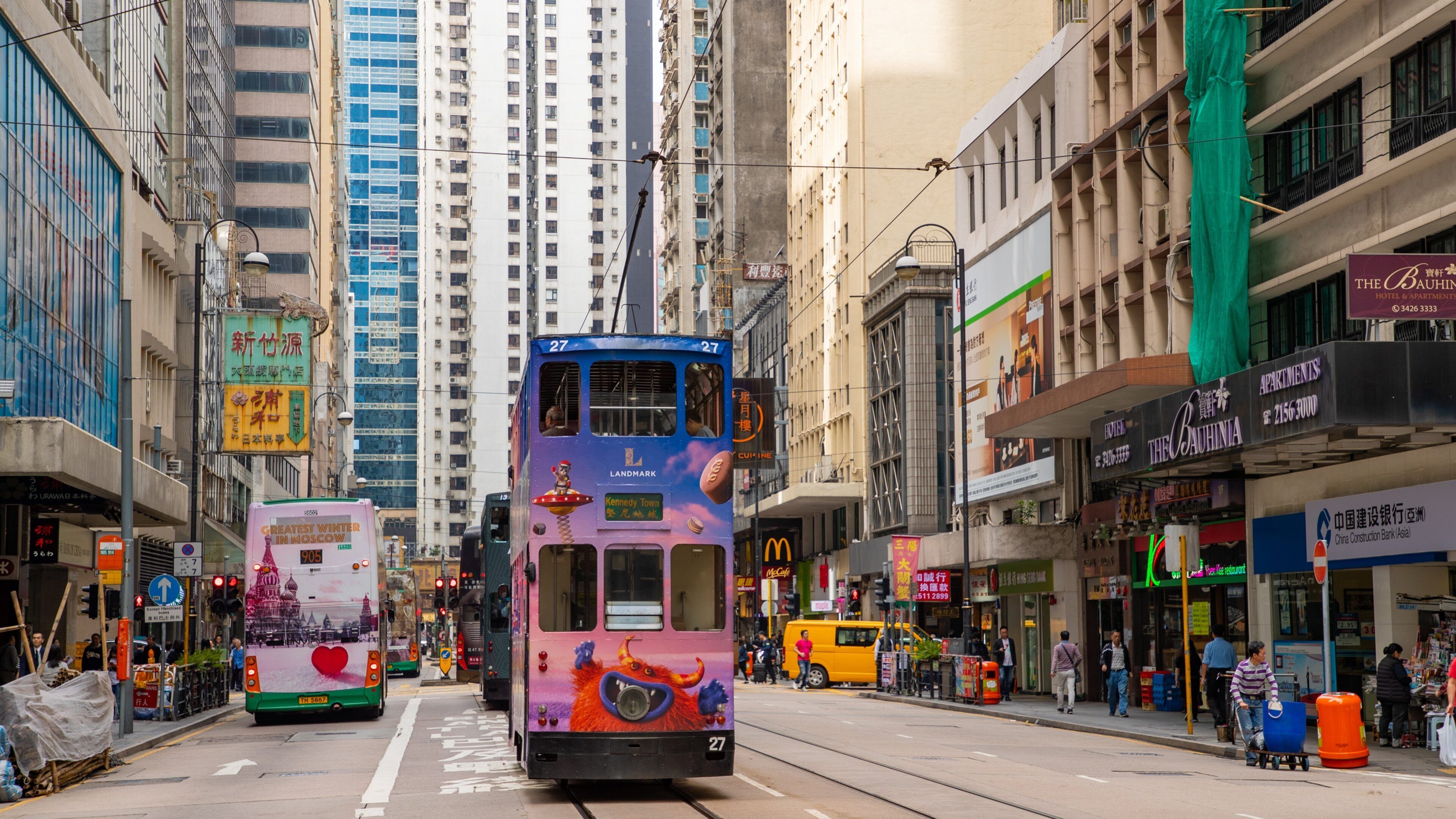 Sheung Wan featuring street scenes, a city and railway items