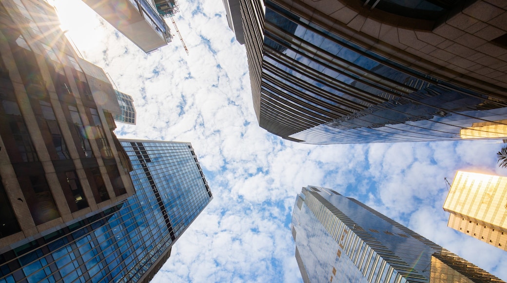 Sheung Wan showing a sunset, a city and a high rise building