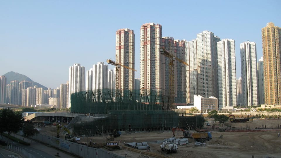 建築中的將軍澳運動場 Tseung Kwan O Sports Ground under construction