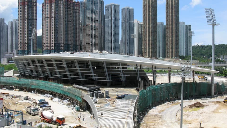 Tseung Kwan O Sports Ground under construction