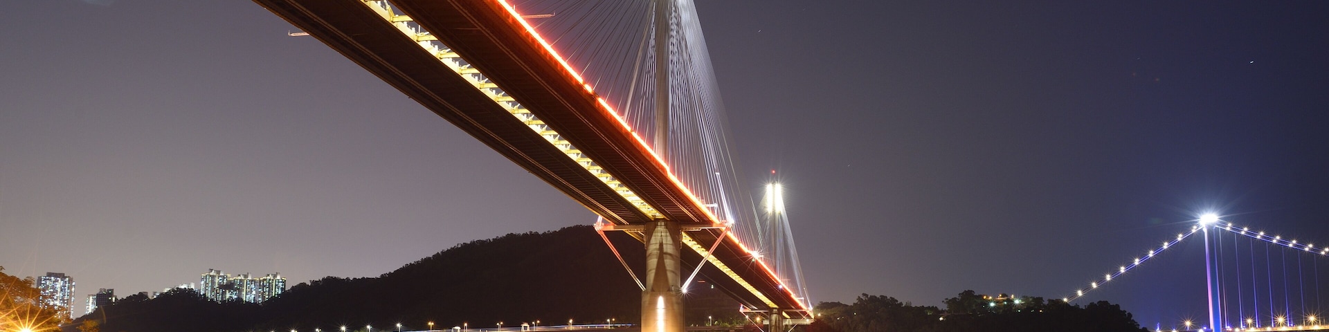 Ting Kau Bridge in Tsuen Wan, Hong Kong