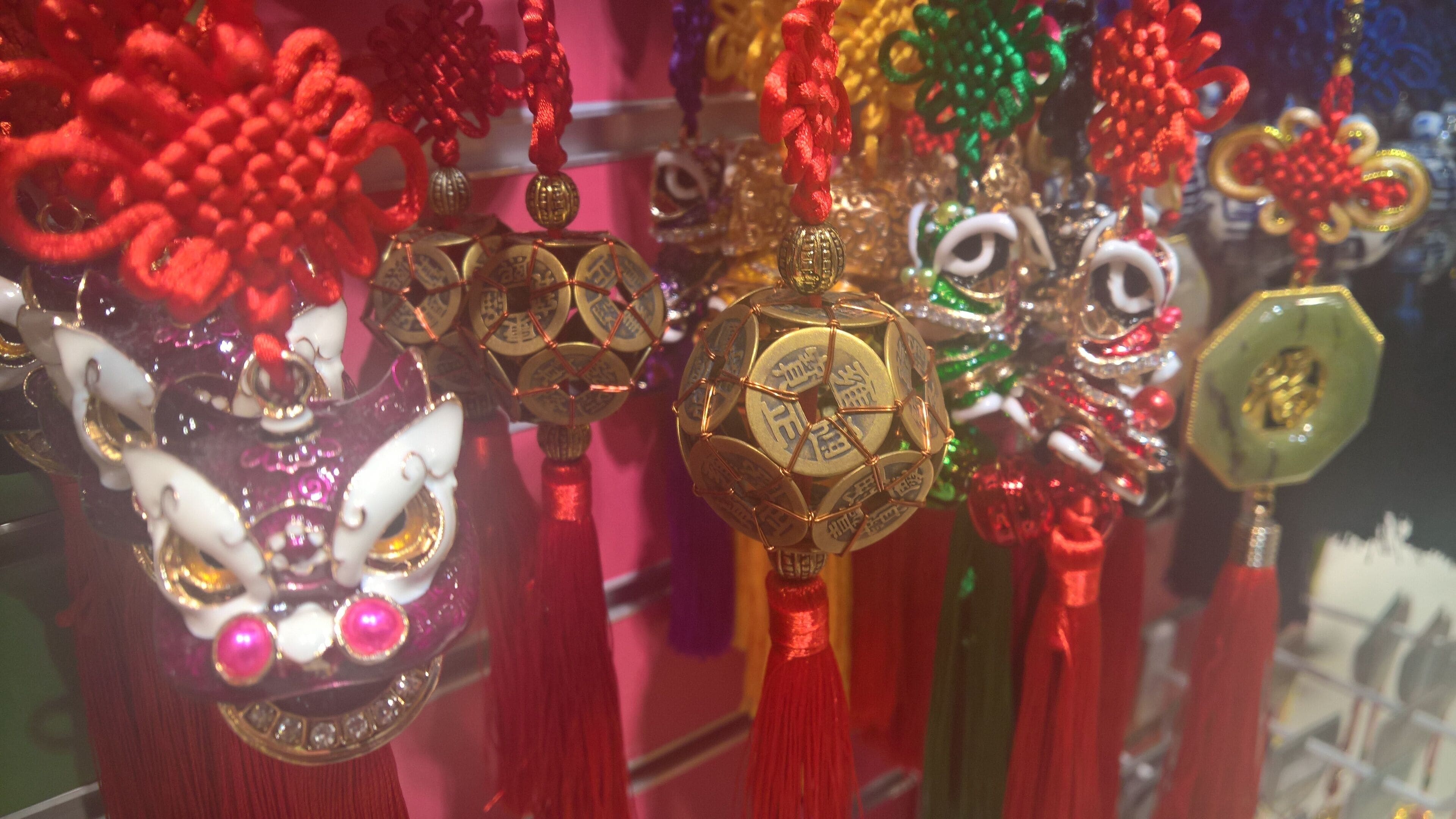 Items that supposedly bring "good luck 🍀" shaped like Imperial Chinese currency.