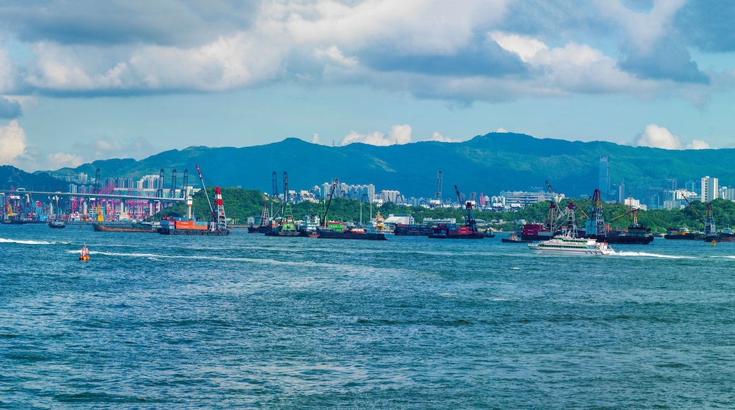 Stonecutters Bridge and Victoria Harbour at Day, Hong Kong