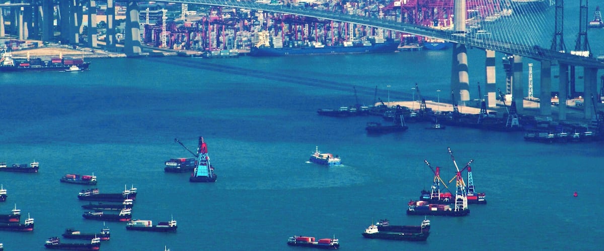 The Stonecutters Bridge over the Rambler Channel in Hong Kong