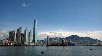 Landscape, Cityscape, Harbor, Blue Sky in Hong Kong