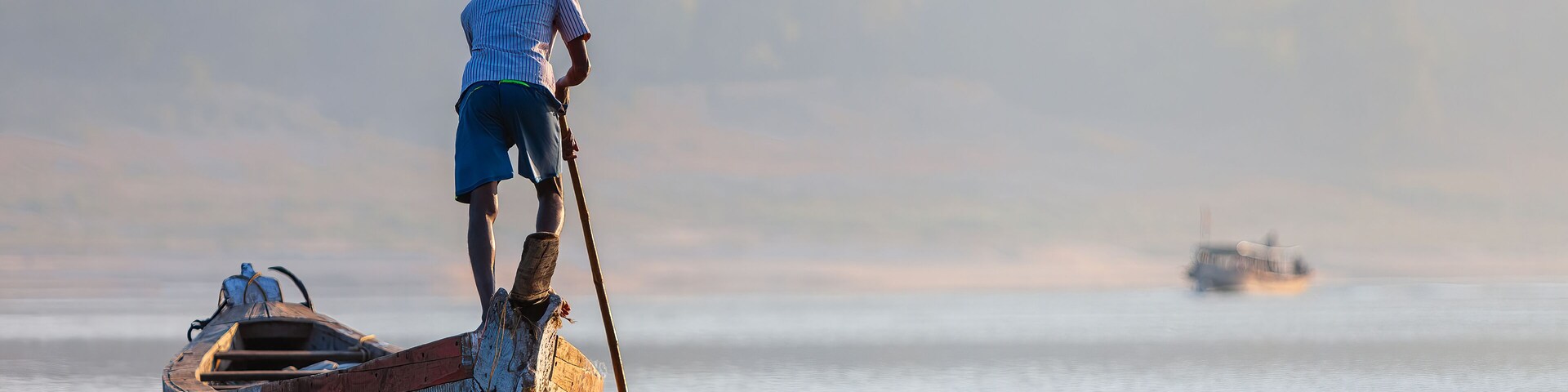 Boats Goavari River, Papikondalu, Andhra Pradesh, India, Asia