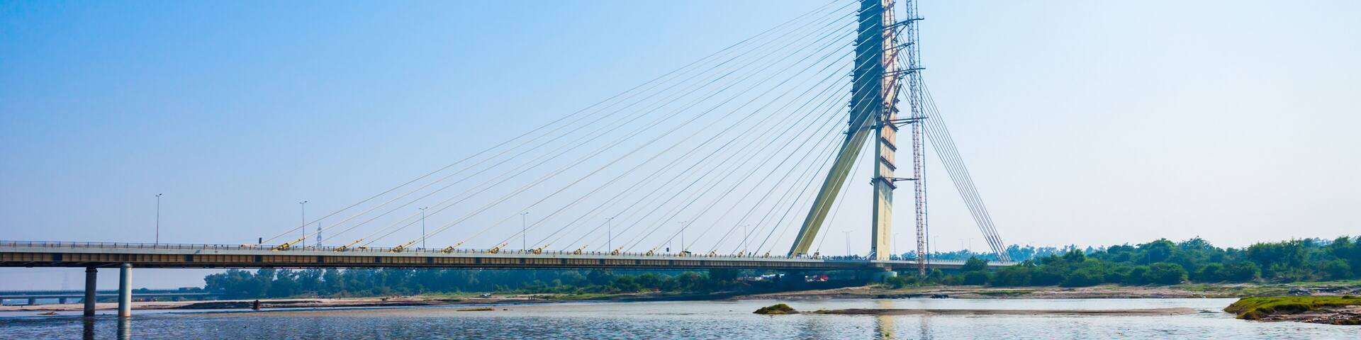 Signature Bridge in New Delhi, India