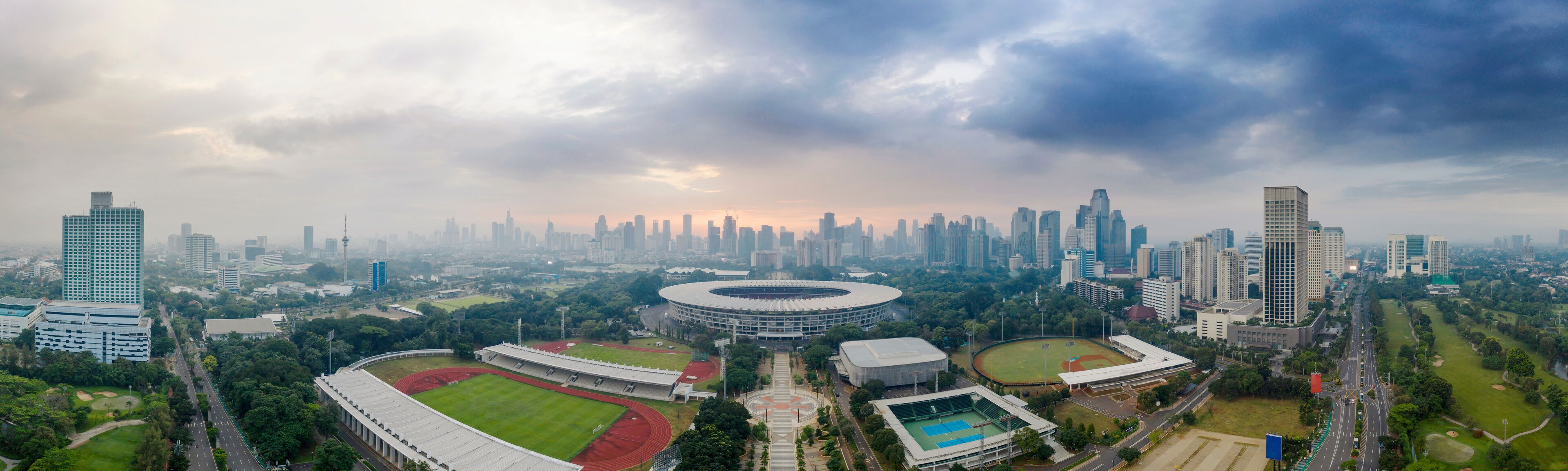 Beautiful panorama photograph of Senayan Stadium