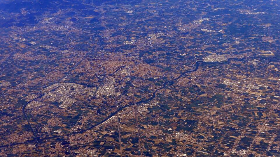 Bilder vom Flug Hannover Rom August 2014