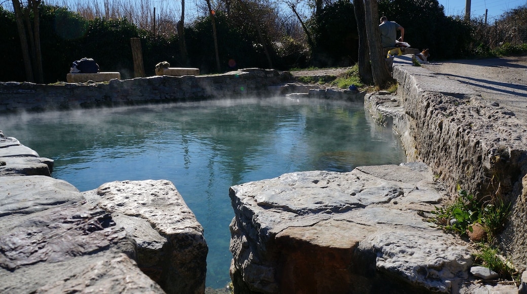 Bagno Grande, once part of a Roman bath, now open to all. It's on the side of the road and easily accessible from the main square in San Casciano. #roadtrip #AquaTrove