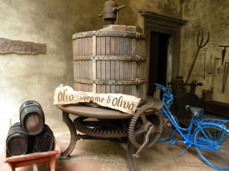 A pretty shot at the Castello del Trebbio in Tuscany during an olive oil and wine tour.  It seems everyone in Tuscany makes olive oil and wine!
