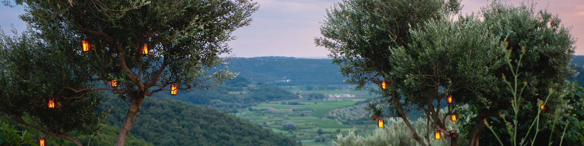 A bench toward panoramic view of Impruneta, in Florence