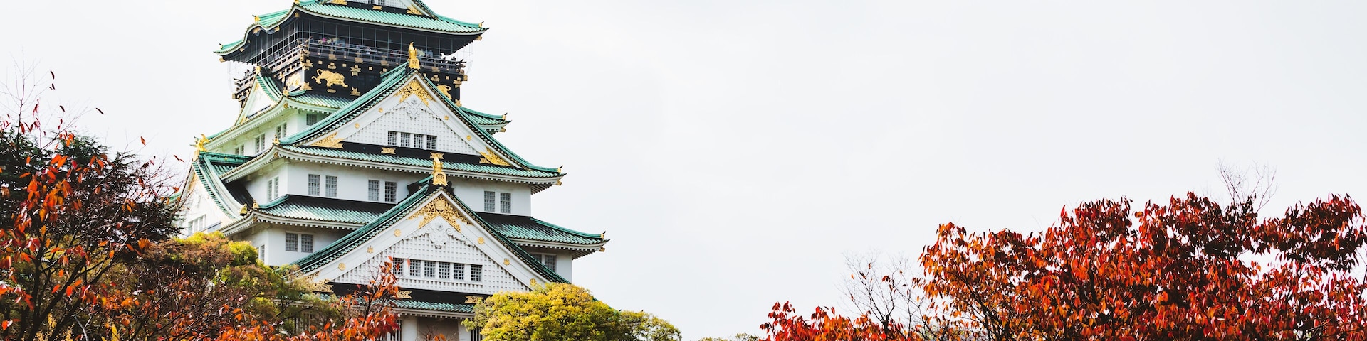 Osaka Castle in autumn