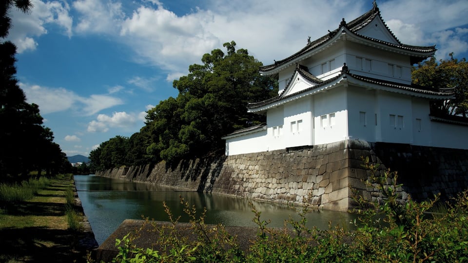 South East corner of the castle wall, Nijo Castle, Kyoto.