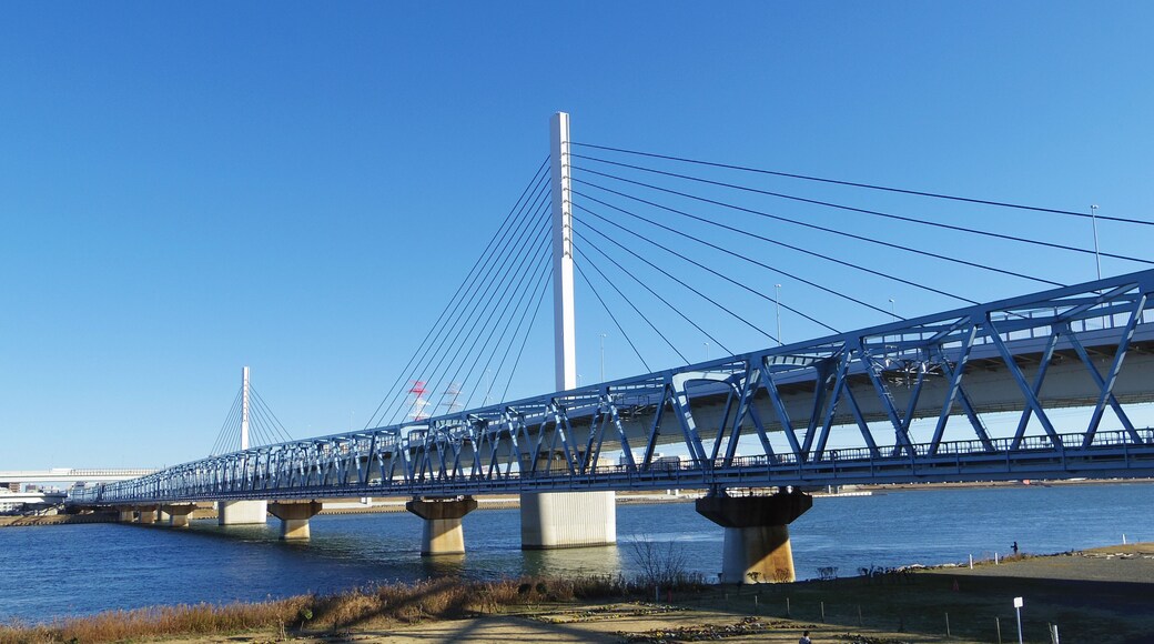 The Arakawa-Nakagawa Bridge on the Tokyo Metro Tōzai Line