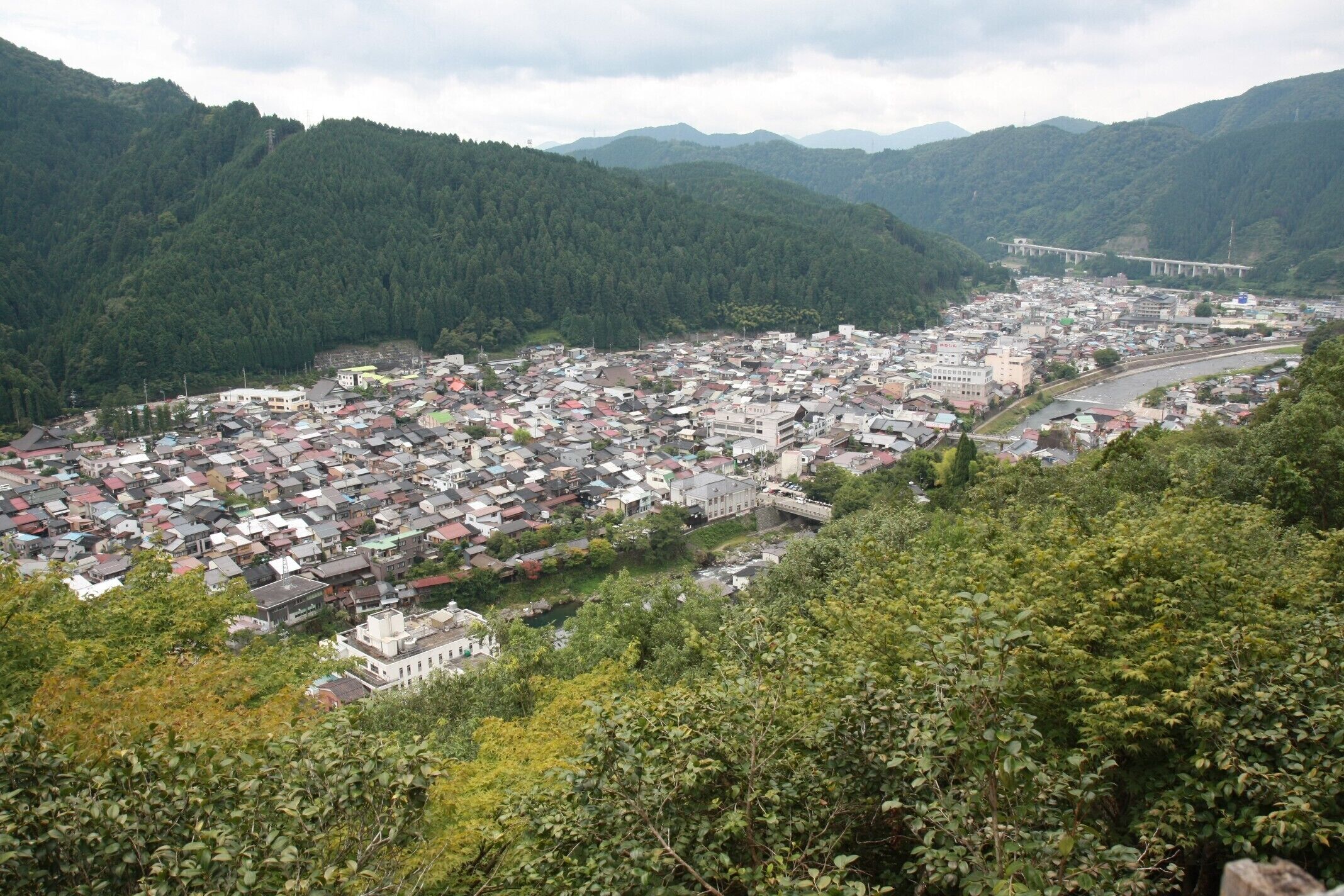 郡上八幡城から見た町並み (岐阜県郡上市八幡町)