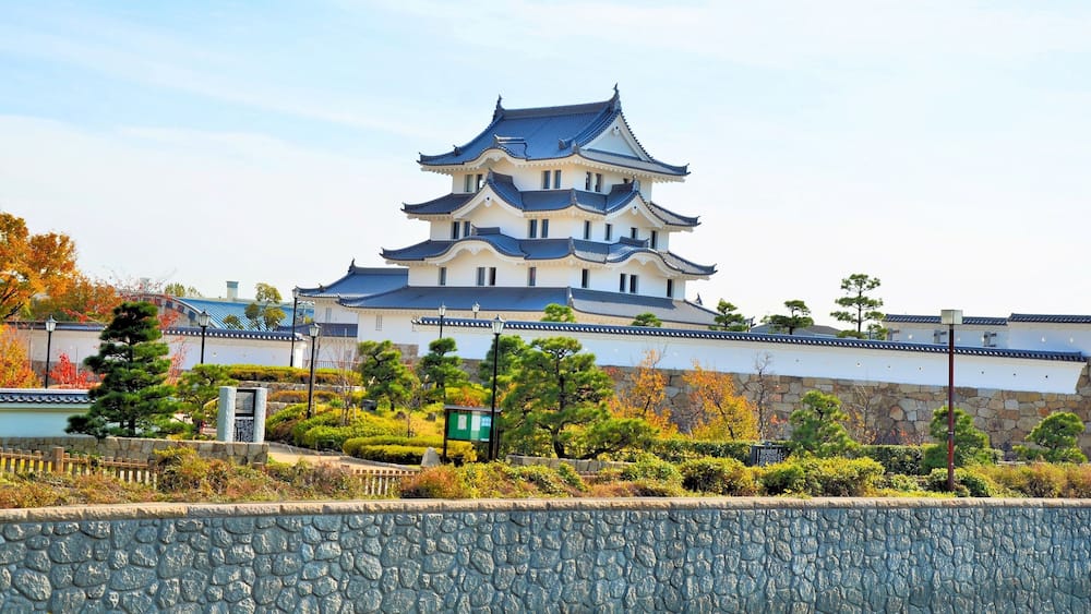 尼崎城 天守閣と庄下川