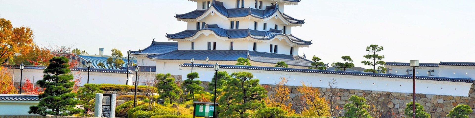 尼崎城 天守閣と庄下川