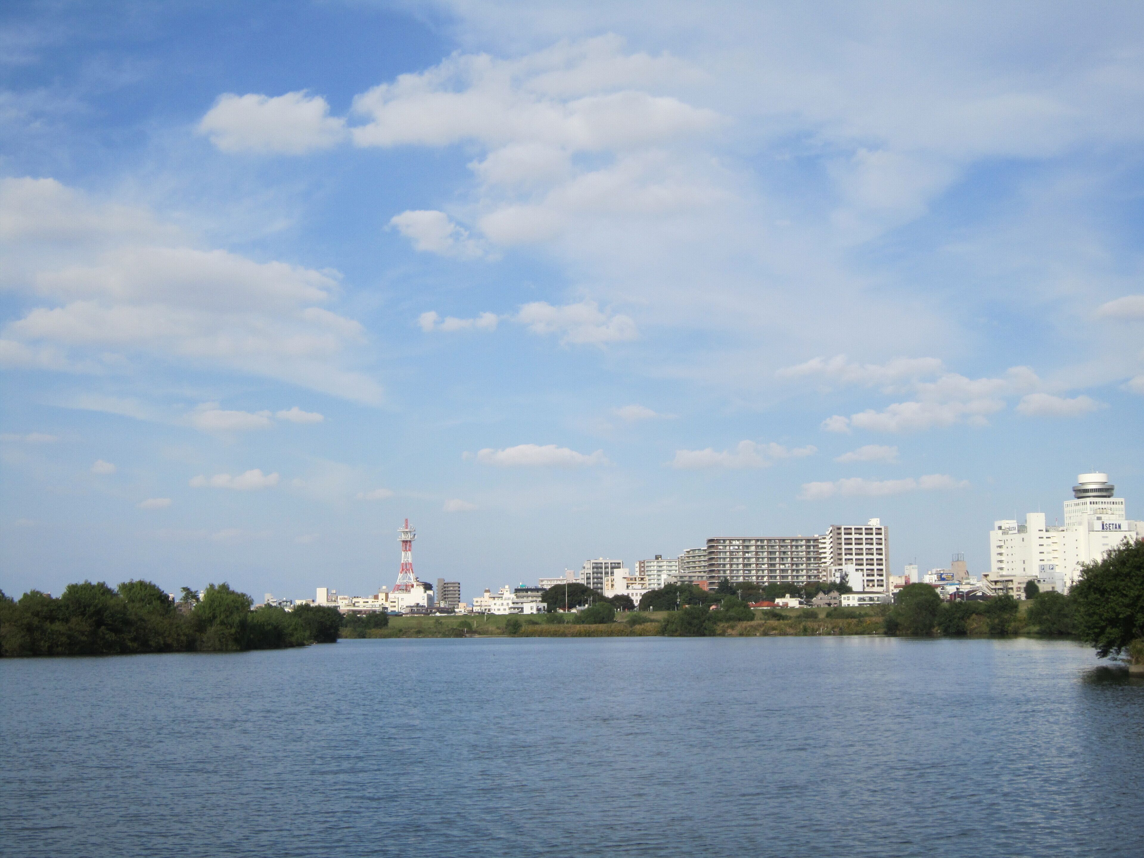 江戸川と松戸市街（松戸市）