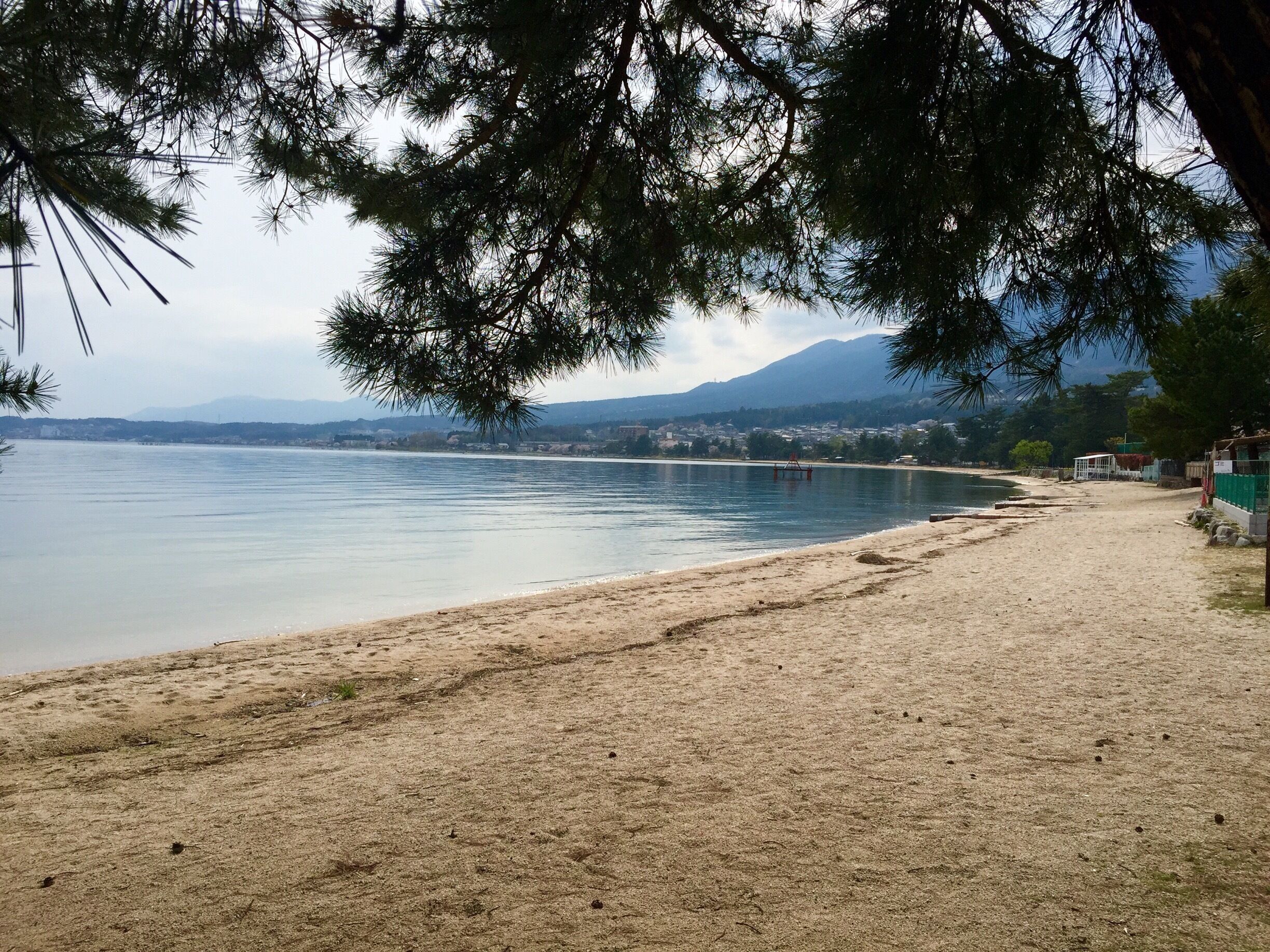 Largest Freshwater lake in Japan. You can see to the bottom and there's broken pieces of pottery 