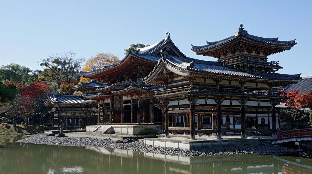Byōdō-in's Phoenix Hall is a Japan's National Treasure in Uji, Kyoto prefecture, Japan It was built in 1153. Byōdō-in was registered as part of the UNESCO World Heritage Site "Historic monuments of ancient Kyoto".