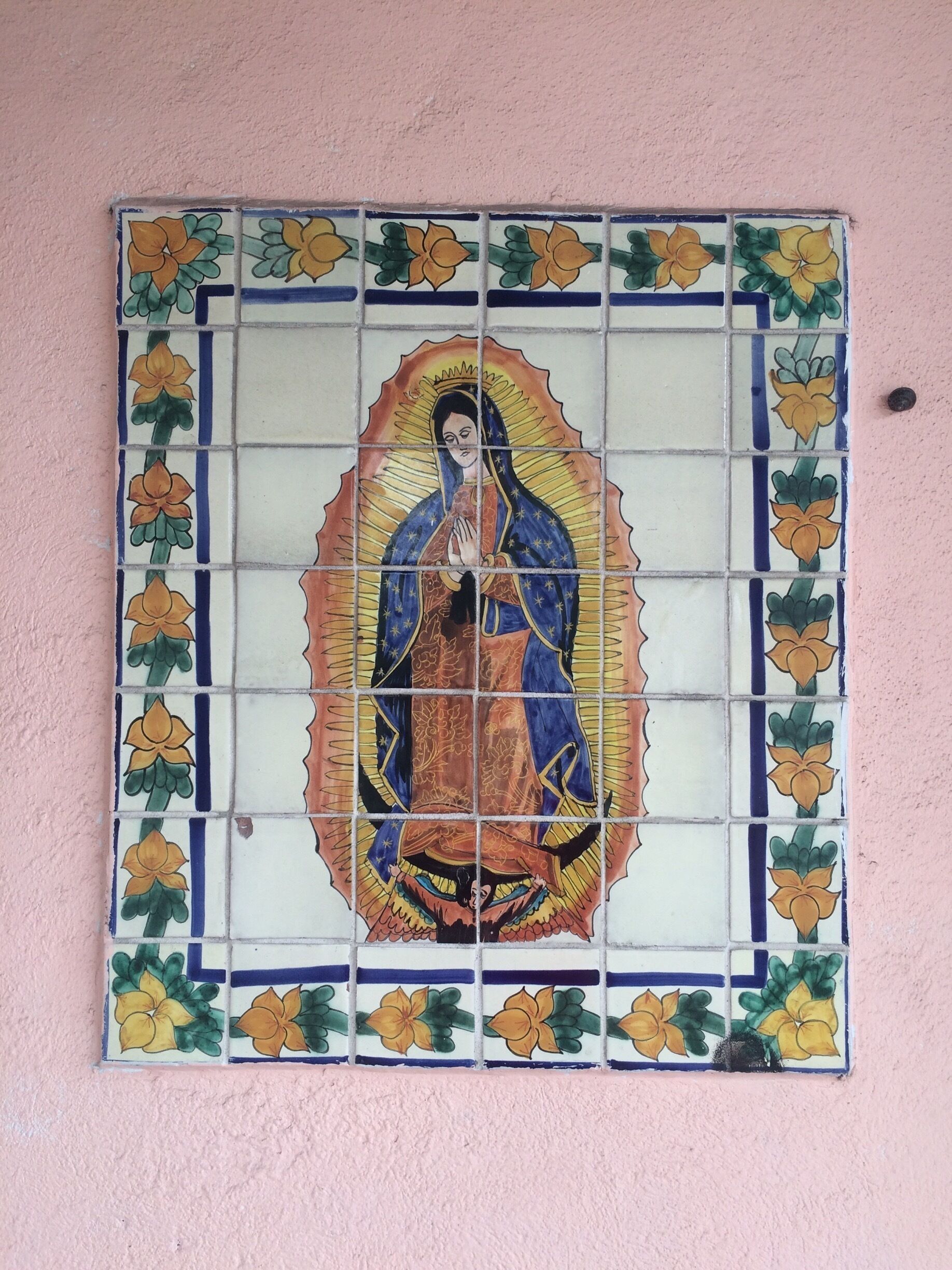 Virgin mosaic

I created the Holy list to show the diversity of altars, thought it could be interesting. Mexico is a mainly Catholic country, and the majority is devoted to the Virgin of Guadalupe. 

Find more in >> the HolyList

#outdoors #religion #devotion #tradition #travel #troveon #mexico #virgin #altar 