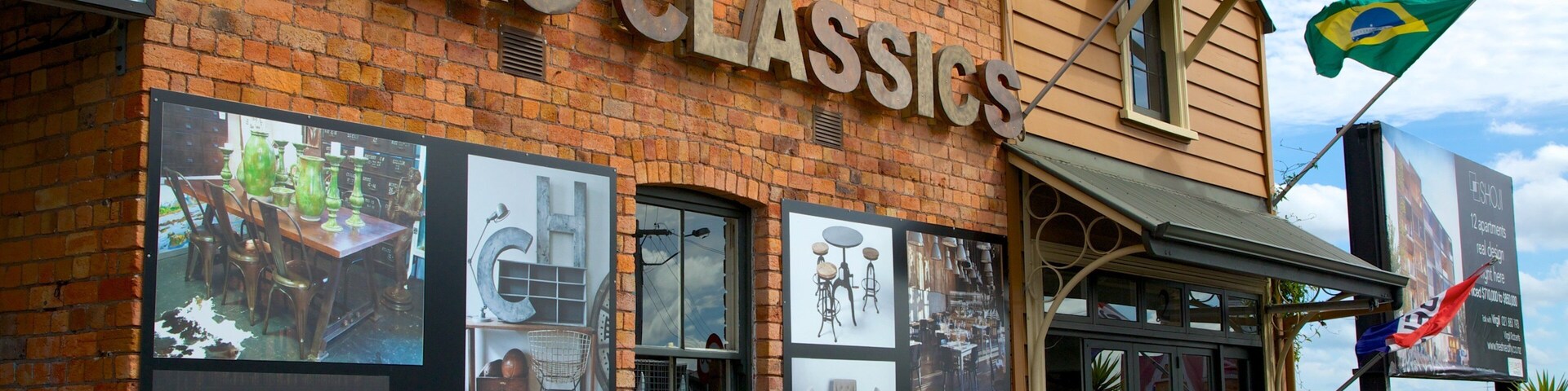 Ponsonby mostrando señalización y shopping