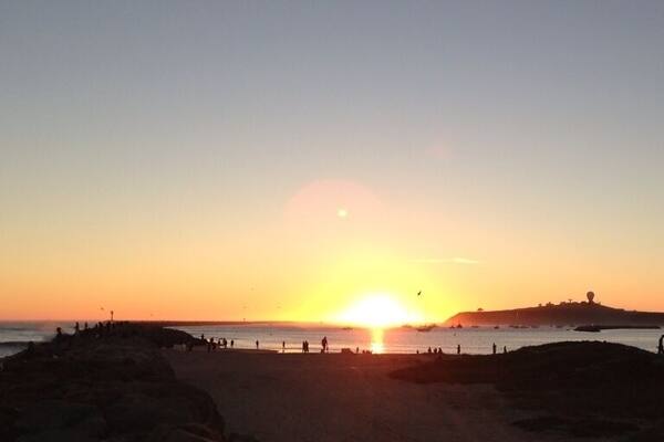 This place is actually pretty lame but the large crowds, and naval base in the hills make for an interesting silhouette.
