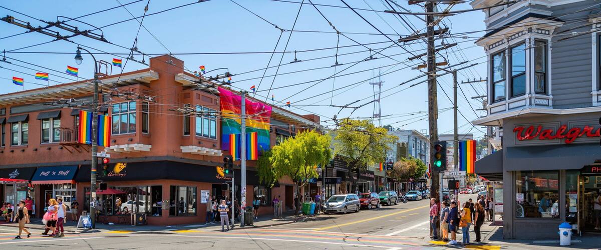 Castro District showing street scenes
